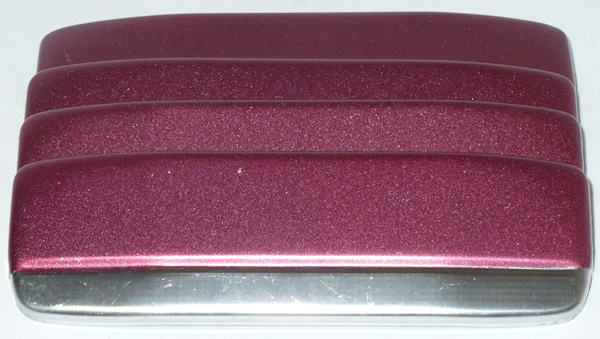Накладка на ручку дверную наруж. декоративная "Торино" Лада 2110-12 (красная)нерж.сталь(4шт в блисте