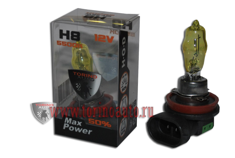 Лампа галогеновая   H8 "HOD-LUMAX" 12V35W+50% (SOLAR YELLOW 2800K)