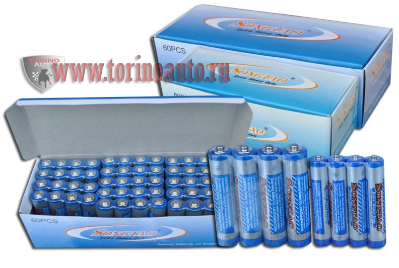 ЯЯБатарейки SONGTAO мизинчиковые R03P UM-4 SIZE ААА 1,5V (4 шт. в упаковке)
