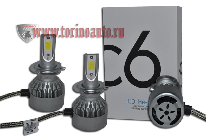 Лампа головного света со светодиодами CREE H11-C6 36W/3800LM 6000K 12V(со встр, вентилятором)