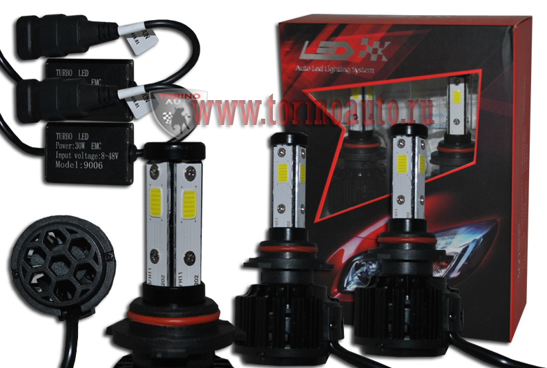 Лампа головного света со светодиодами CREE H7-Х4 30W/3800LM 8-48V (со встр, вентилятором)