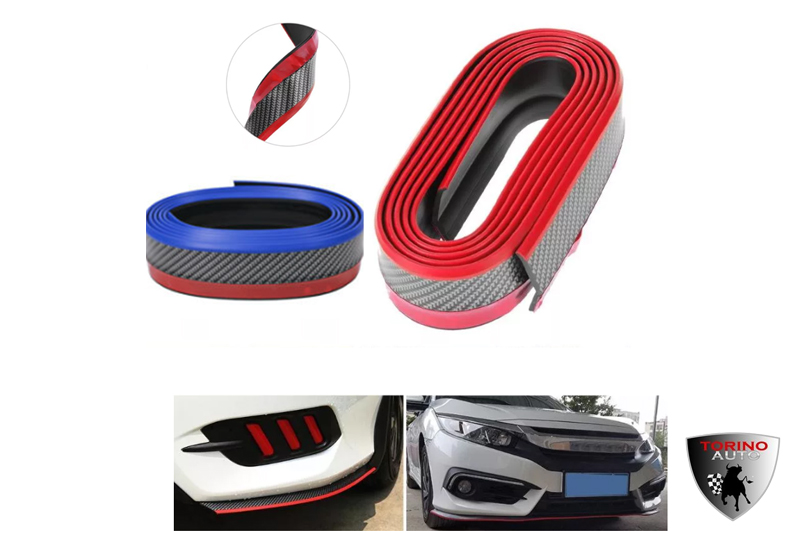 Лента CF25 carbon+blue защитная  на передний бампер АНТИ-ГРАВИЙ самоклеящаяся КАРБОН+СИНИЙ  5см*2,5м