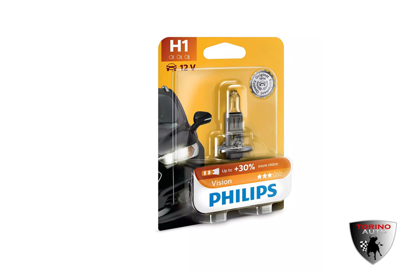 Лампа галогеновая "Philips" H1 (55W 12V) Vision, блистер,1шт/12258PRB1