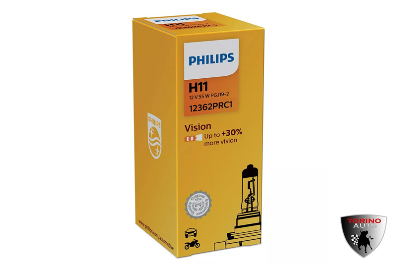 Лампа галогеновая "Philips" H11 (55W 12V) Original 1шт/12362C1