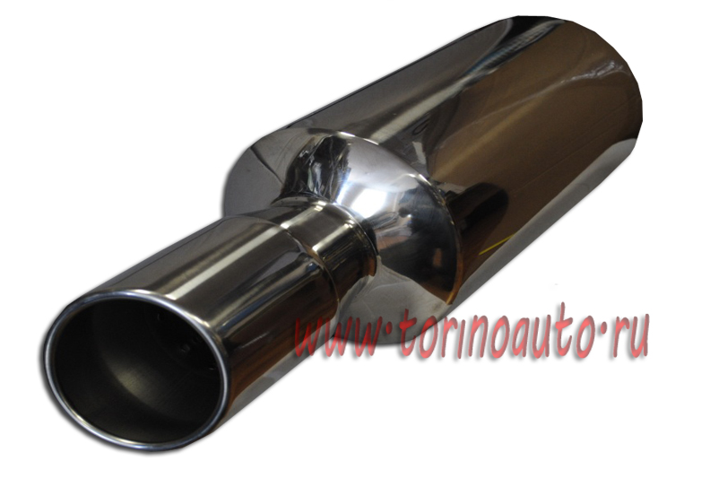 Глушитель прямоточный, спортивный HJ-A0013 (нержавеющая сталь), 600x180x170мм, D=65