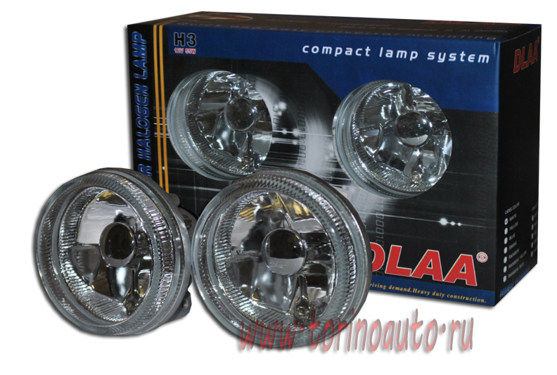ЯЯФара противотуманная  DLAA  LA2040W    (белый 12V 55A H3) корпус метал. круглый  D=75