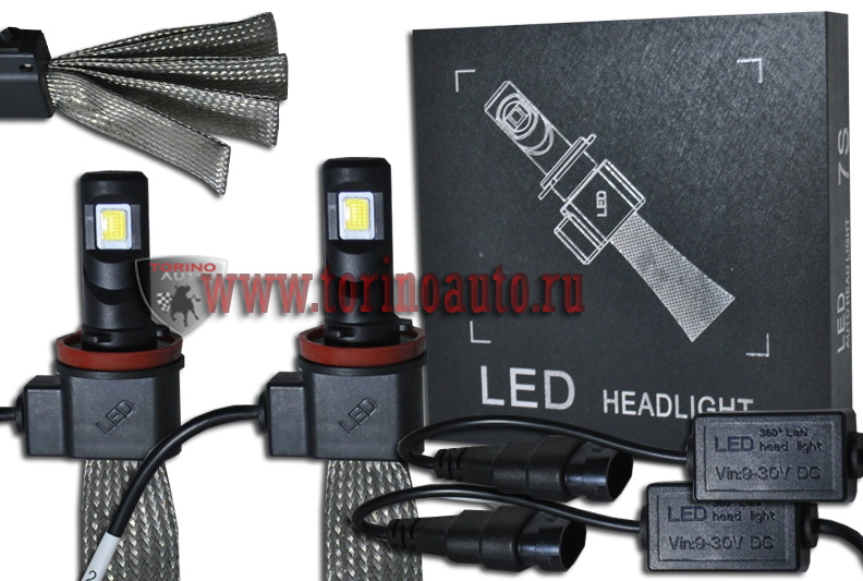 Лампа головного света  LED HEADLIGHT H8-BT-7S 6000КÐ0LMW CREE 5G FLEX 9-30V DC