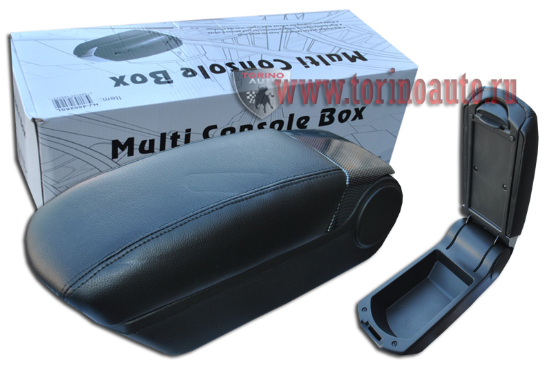 Подлокотник универсальный HJ-48025BK+CA слайдер, карбон+черный