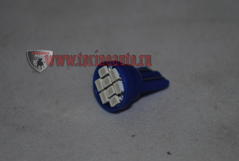Светодиодная лампа для а/м T10-1206-8SMD 12V/синий