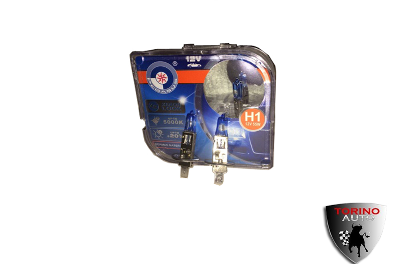 Лампа галогеновая H1 12V55W   F9 BOX  (комплект 2шт)