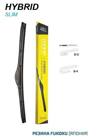 Щетка стеклоочистителя MTF light Slim HYBRID, Гибридная, Резина FUKOKU, Графит, 480мм (19''), 1 шт.