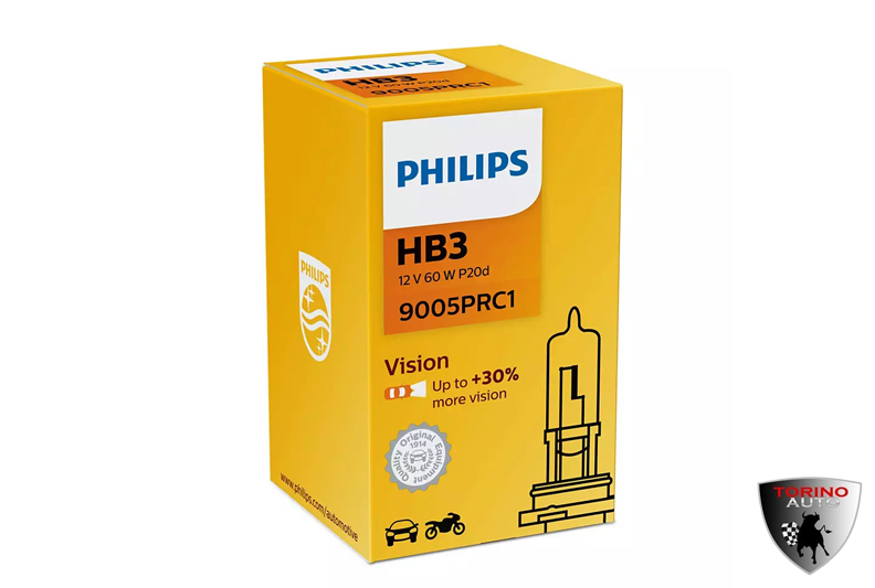 Лампа галогеновая "Philips" HB3 (60W 12V) Vision, в коробке,1шт/9005PRC1