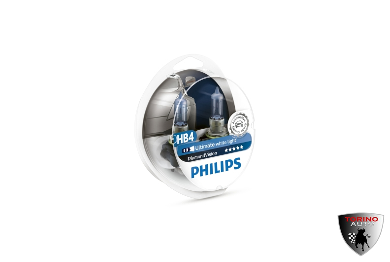 Лампа галогеновая "Philips" HB4 (55W 12V) DiamondVision 2шт+ QR код подлинности/9006DVS2