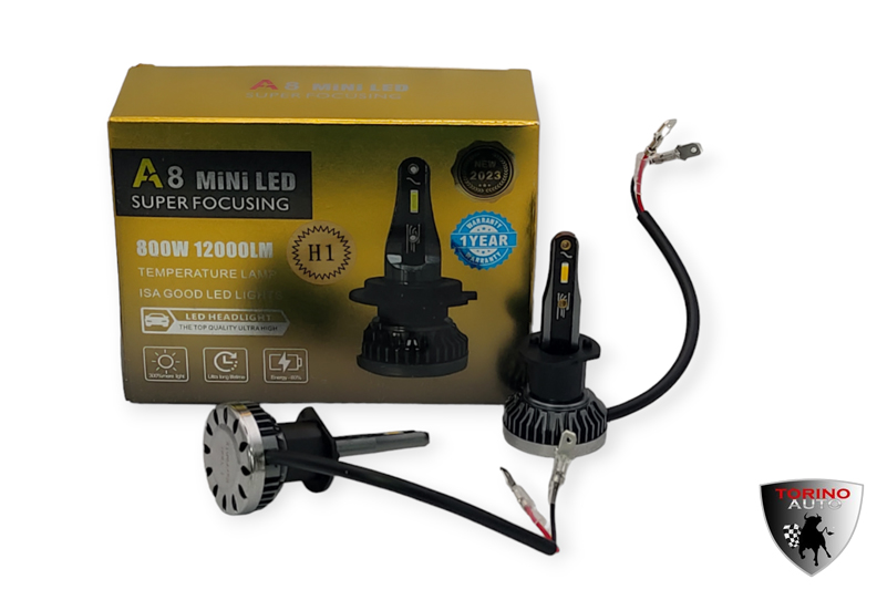 Лампа головного света со светодиодами CREE H1-A8-MINI 12V 8000W 12000LM (без вентилятора)