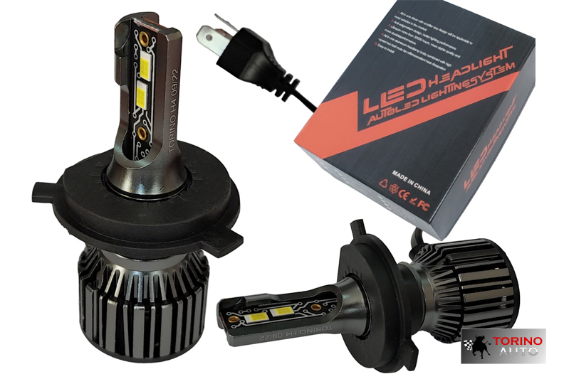 Лампа головного света со светодиодами CREE H4-КВ2  25/26W, 9-16V (со встр, вентилятором) МИНИ РАДИАТ