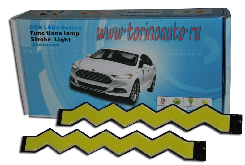 ДНЕВНЫЕ ХОДОВЫЕ ОГНИ JR-132COB 2Х6W LED 12V (на самоклейке)